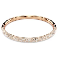 Dextera Bangle in Rose Gold Plated Metal with Swarovski Crystals - 6.5