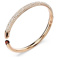 Dextera Bangle in Rose Gold Plated Metal with Swarovski Crystals - 6.5