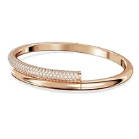 Dextera Bangle in Rose Gold Plated Metal with Swarovski Crystals - 7