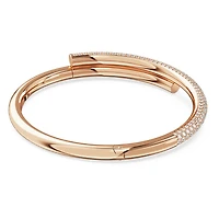 Dextera Bangle in Rose Gold Plated Metal with Swarovski Crystals - 7