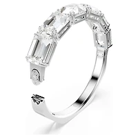 Bracelet-jonc Millenia en Métal Rhodié avec Cristaux Swarovski - 16.1 cm. Color: blanc | Doucet Latendresse