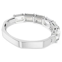 Bracelet-jonc Millenia en Métal Rhodié avec Cristaux Swarovski - 16.1 cm. Color: blanc | Doucet Latendresse