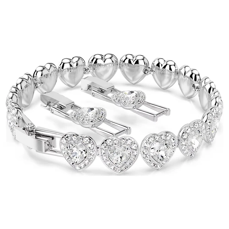 Bracelet Ariana Grande x Swarovski en Métal Rhodié avec Cristaux Swarovski - 16.8 - 21.8 cm. Color: blanc | Doucet Latendresse