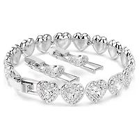 Bracelet Ariana Grande x Swarovski en Métal Rhodié avec Cristaux Swarovski - 16.8 - 21.8 cm. Color: blanc | Doucet Latendresse