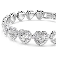 Bracelet Ariana Grande x Swarovski en Métal Rhodié avec Cristaux Swarovski - 16.8 - 21.8 cm. Color: blanc | Doucet Latendresse
