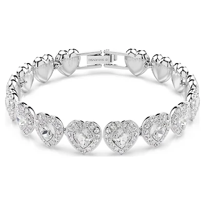 Ariana Grande x Swarovski in Rhodium-Plated Metal Bracelet with Swarovski Crystals - 16.8 - 21.8 cm. Color: white | Doucet Latendresse