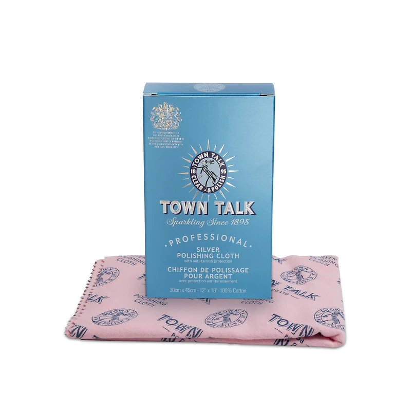 Chiffon de Polissage Professionnel Town Talk – Pour Argent, 30x45cm | Doucet Latendresse