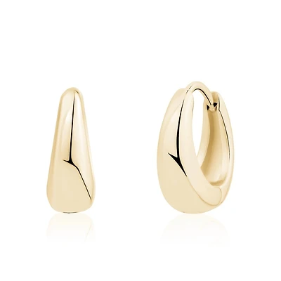 Gold Tone Stainless Steel Teardrop Earrings – 12mm. Color: yellow | Doucet Latendresse
