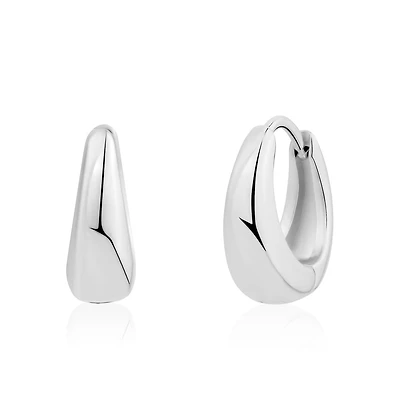 Stainless Steel Teardrop Earrings – 12mm. Color: white | Doucet Latendresse