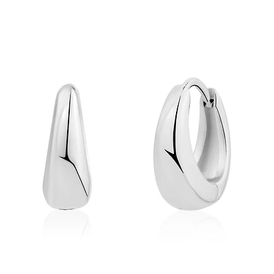 Boucles d’Oreilles en forme de Larme en Acier Inoxydable – 19mm. Color: blanc | Doucet Latendresse