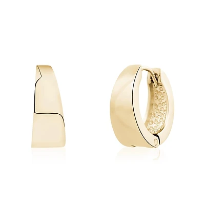 Dormeuses Chic en Acier Inoxydable Dorées – 13mm. Color: jaune | Doucet Latendresse