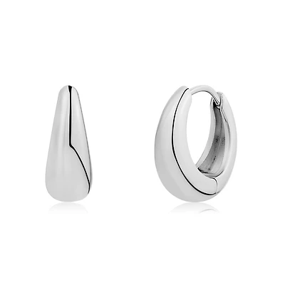 Stainless Steel Teardrop Earrings – 17mm. Color: white | Doucet Latendresse