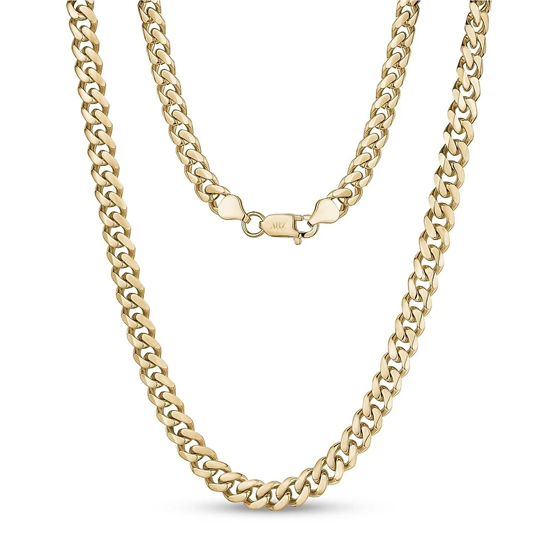 Gold Tone Stainless Steel 8mm Cuban Chain - 18