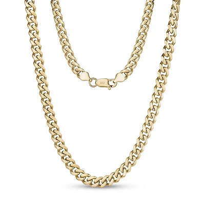 Gold Tone Stainless Steel 8mm Cuban Chain - 18