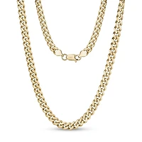 Gold Tone Stainless Steel 8mm Cuban Chain - 18