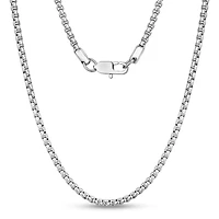 Chaine Boîte Ronde de 4mm en Acier Inoxidable - 24