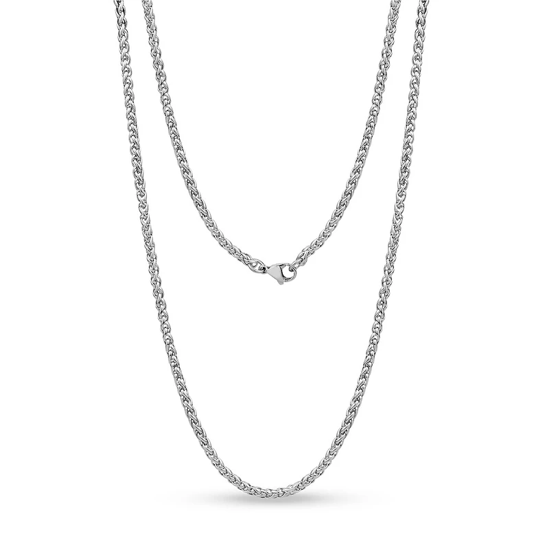 Chaine À Maillons de Blé de 3mm en Acier Inoxidable - 18