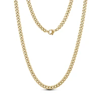 Chaine À Maillons Cubain Mat de 3mm en Acier Inoxidable Dorée - 18