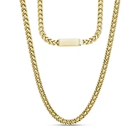Gold Tone Stainless Steel 4mm Franco Chain - 24