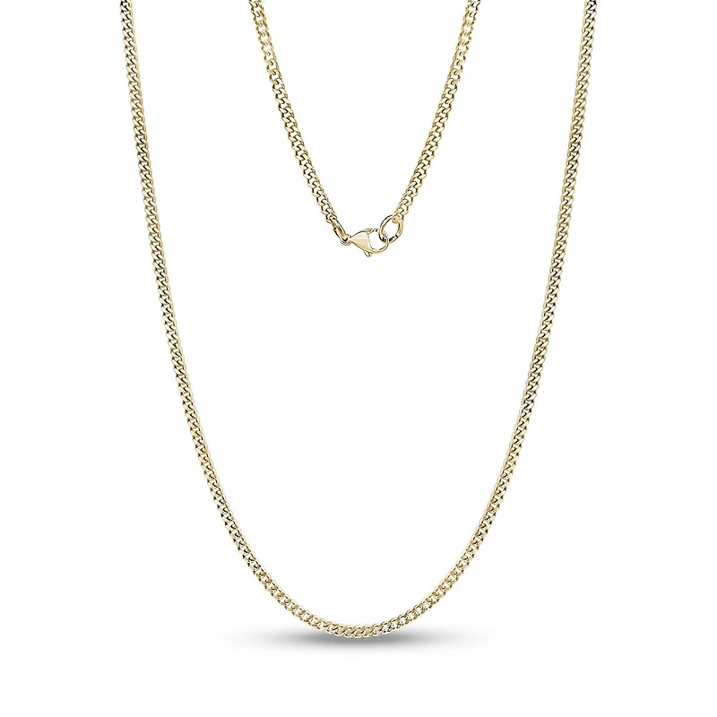 Gold Tone Stainless Steel 2.2mm Cuban Chain - 18