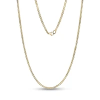 Gold Tone Stainless Steel 2.2mm Cuban Chain - 18