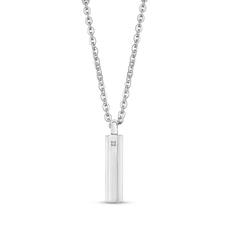 Pendentif Femme de Crémation Réversible en Acier Inoxidable avec Chaine – 24