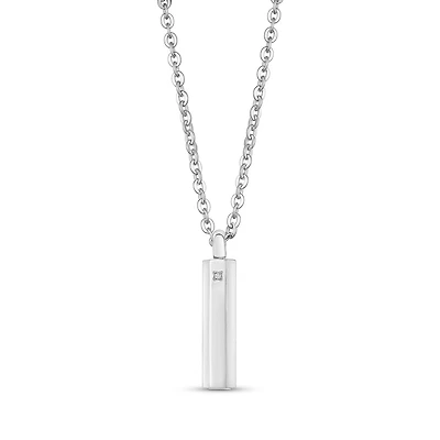Pendentif Femme de Crémation Réversible en Acier Inoxidable avec Chaine – 24