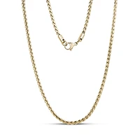 Chaine À Vérouillage Solide de 3mm en Acier Inoxidable Dorée - 18