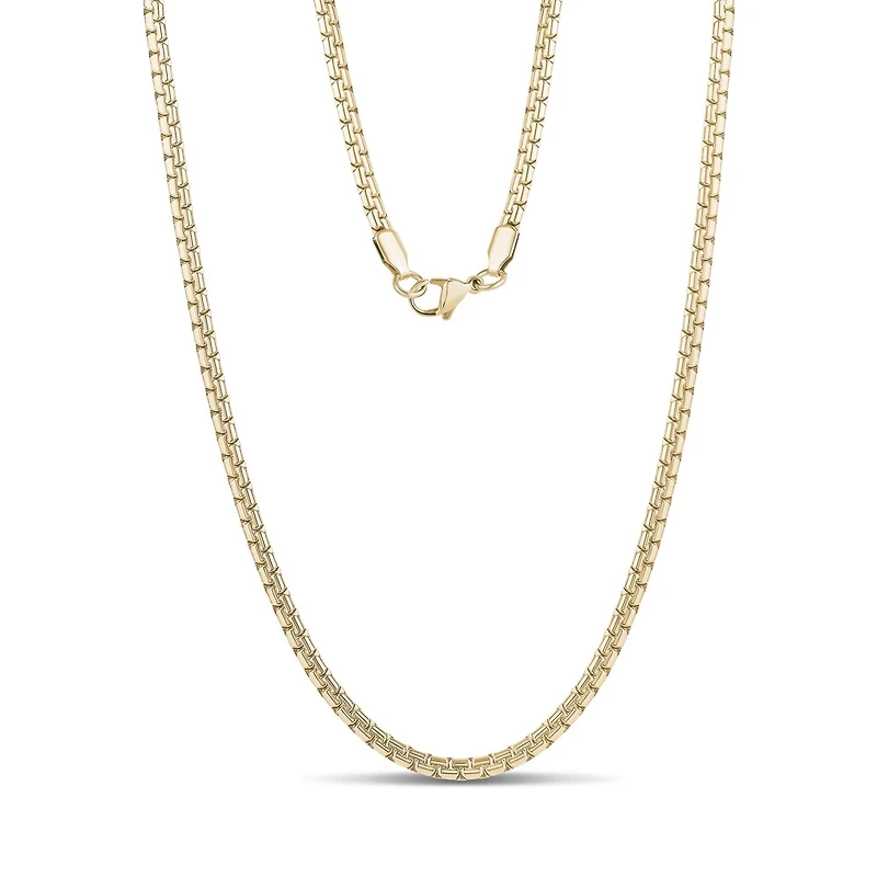 Chaine À Maillons Plats de 3.5mm en Acier Inoxidable Dorée