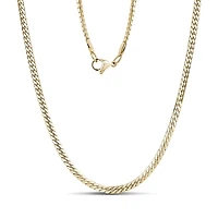 Chaine À Maillons Cubain Miami de 3.8mm en Acier Inoxidable Dorée - 18