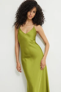 Aimee Satin Maxi Dress