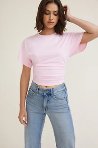Andrea Shirred Jersey T Shirt