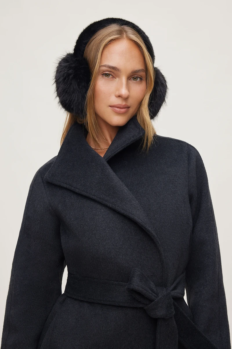 Cache-oreilles en fausse fourrure tout autour