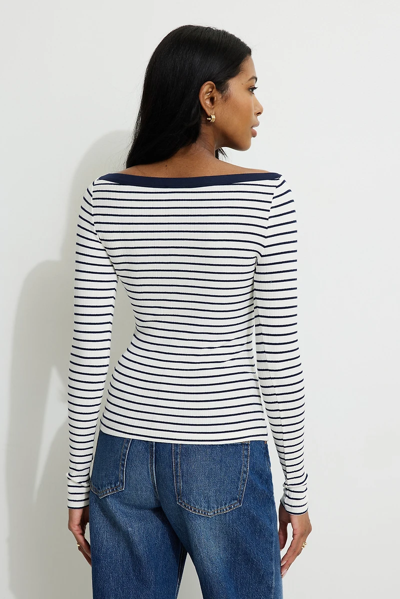 Ribbed Long Sleeve T Shirt