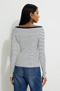 Ribbed Long Sleeve T Shirt