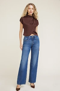 Layered Satin Blouse
