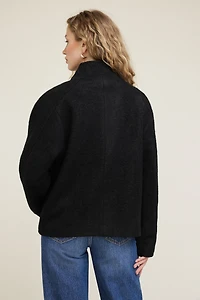 Blouson enveloppant en laine 