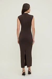 Bria Sculpt Mock Neck Maxi Dress