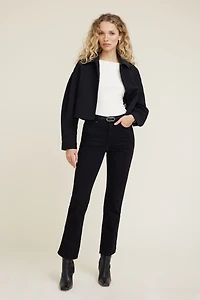 Blouson écourté à collet