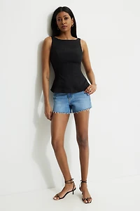 Low Back Peplum Top