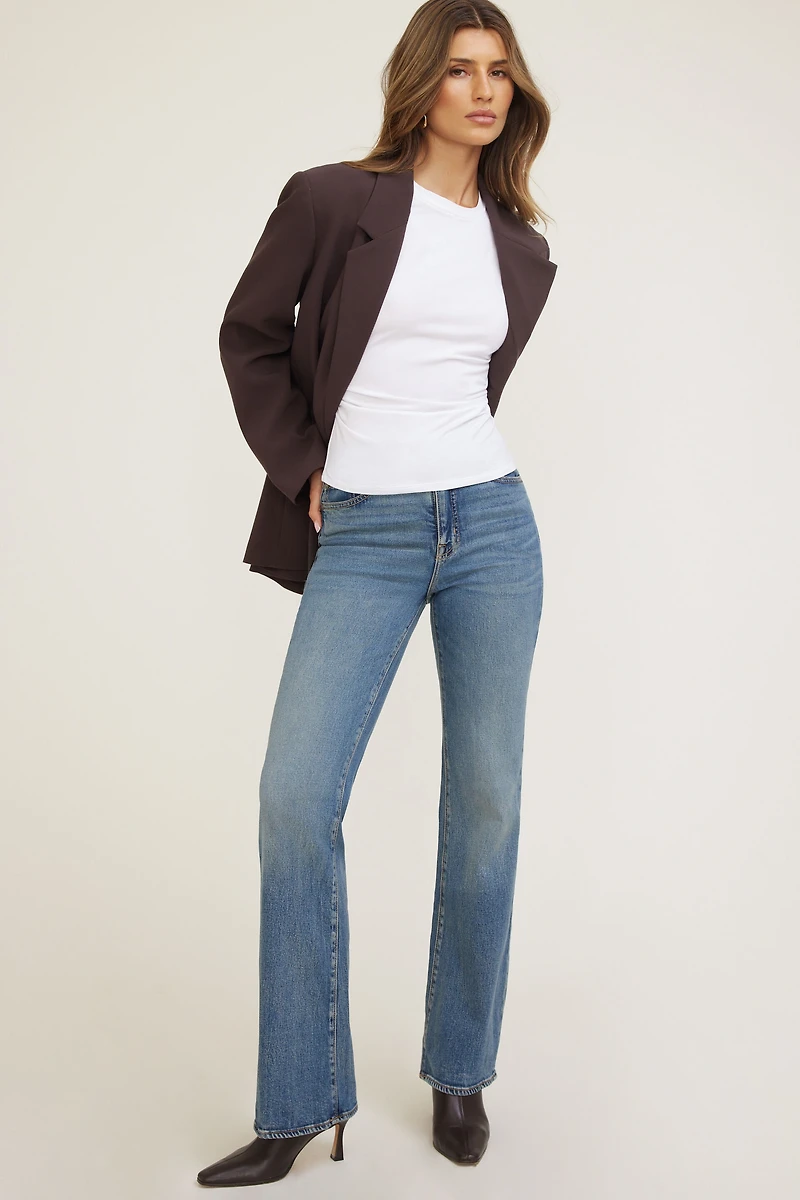 Andrea Shirred Jersey T Shirt