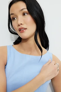 Audrie Linen Mini Dress