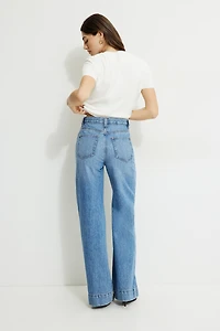 Lennon Ultra High Rise Wide Leg Column Jeans