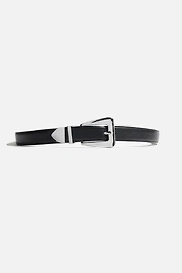 Trapezoid Faux Leather Belt