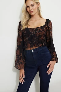 Blouse Marilena nouée à l’avant