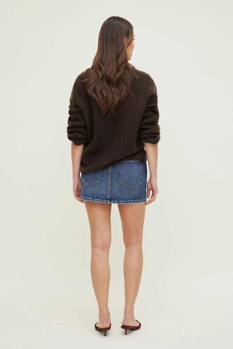 Minijupe-short en denim Gia