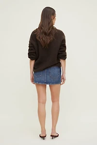 Minijupe-short en denim Gia