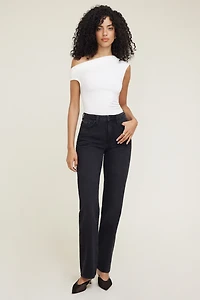 Cara High Rise Straight Leg Jeans