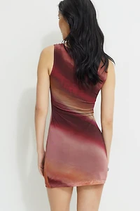 Katia Ruched Mesh Mini Dress