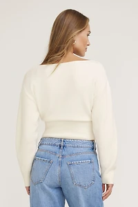 Chandail à taille cintrée et col bateau Juliet